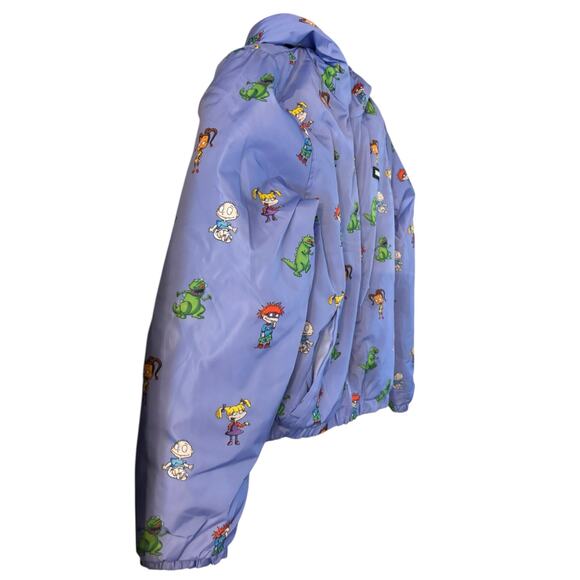 New Members Only Juniors Nickelodeon Rugrats Jacket Purple Zip Hooded Coat M - Picture 2 of 7